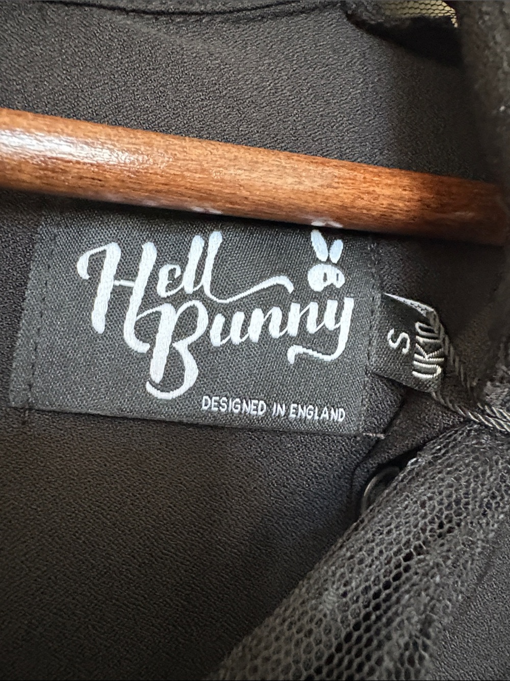 Hell Bunny Black Embroidered Collared Midi Dress - Picture 8 of 8